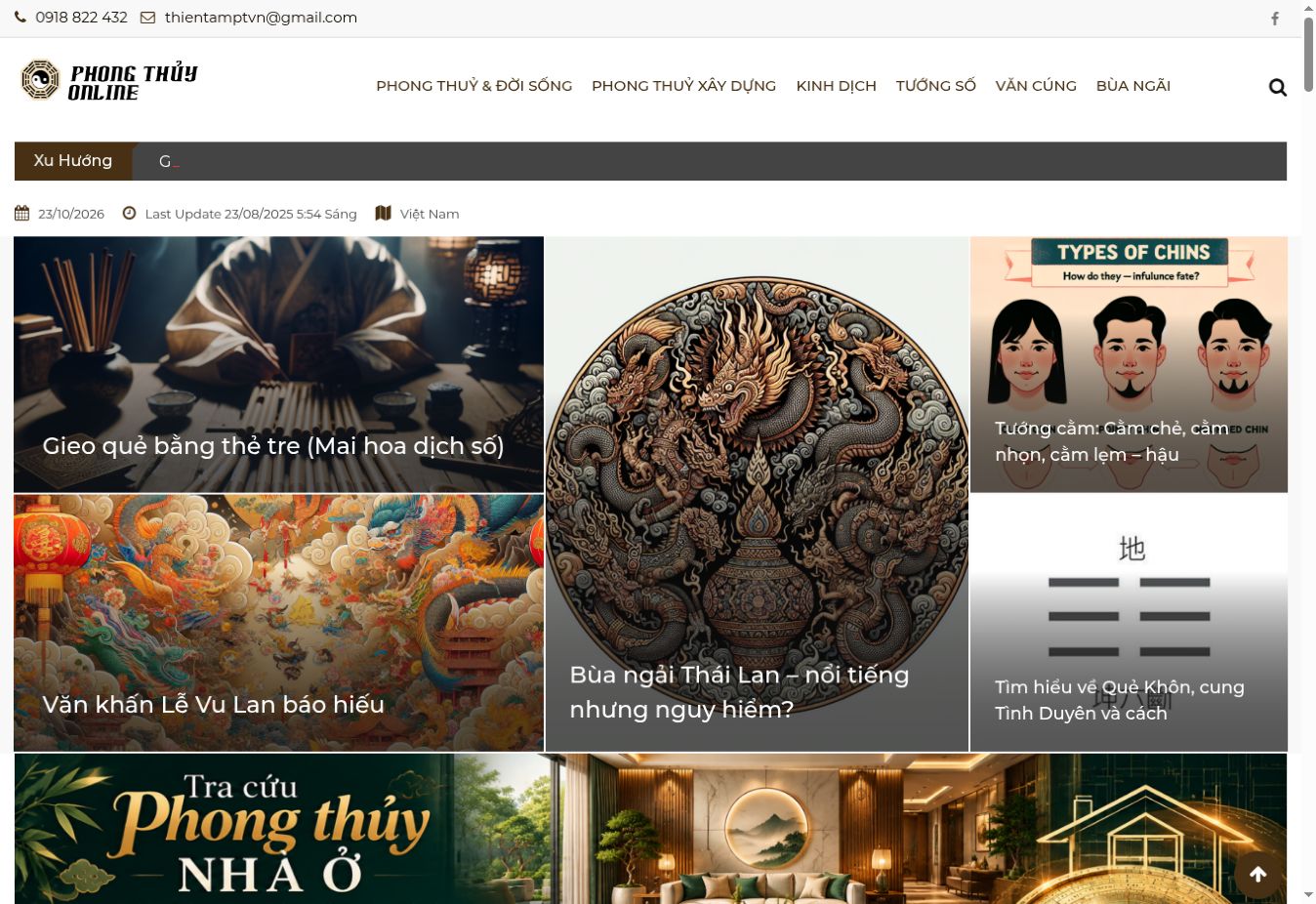 Theme Phong Thủy Online — Tạp chí phong thủy & đời sống