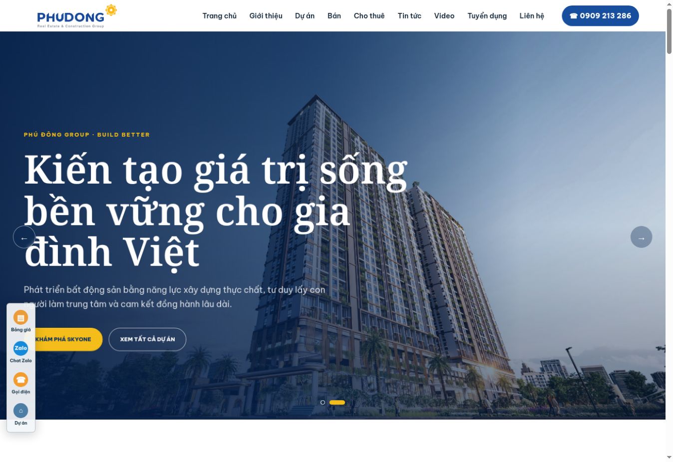 Theme Phú Đông Projects — Website dự án & bất động sản